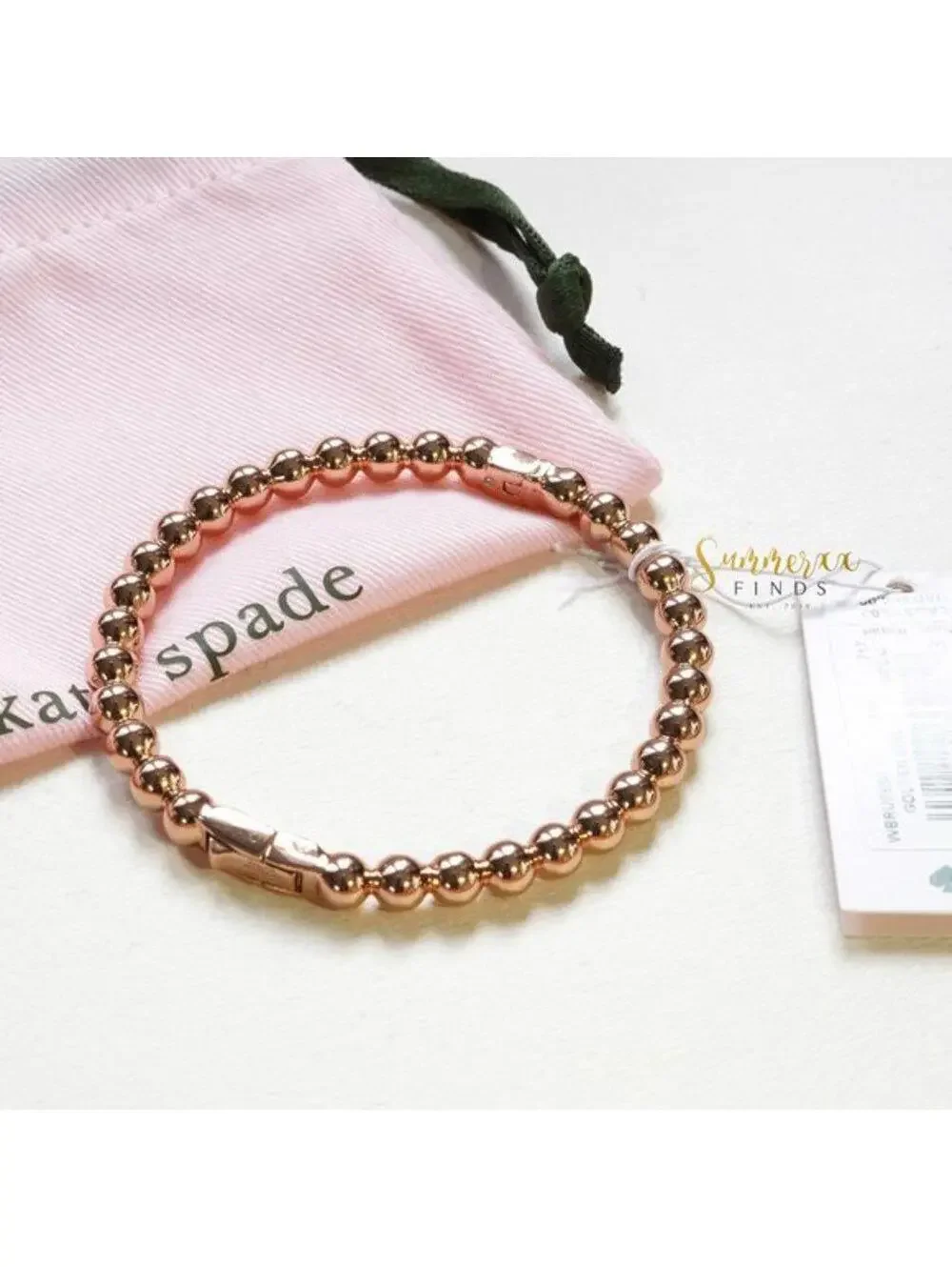 Kate Spade Golden Girl Ball Hinged Bangle Rose Gold - Picture 8 of 13